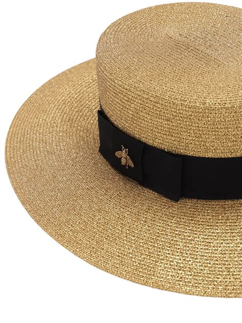 gucci bee straw hat|gucci inspired straw hat.